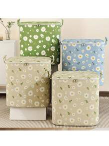 1/2pcs Large Capacity Foldable Fabric Storage Bag, Clothes Storage Bag Quilt Storage Bag ,Blanket Clothes Organizer And Storage Wardrobe Containers Under Bed Storage Bins Foldable Storage Cubes,Household Seasonal Clothes/Belongings Organizer, Suitable For Bedroom, Dorm Room,Easy To Use, Space-Saving Travel - Multicolor - View 1