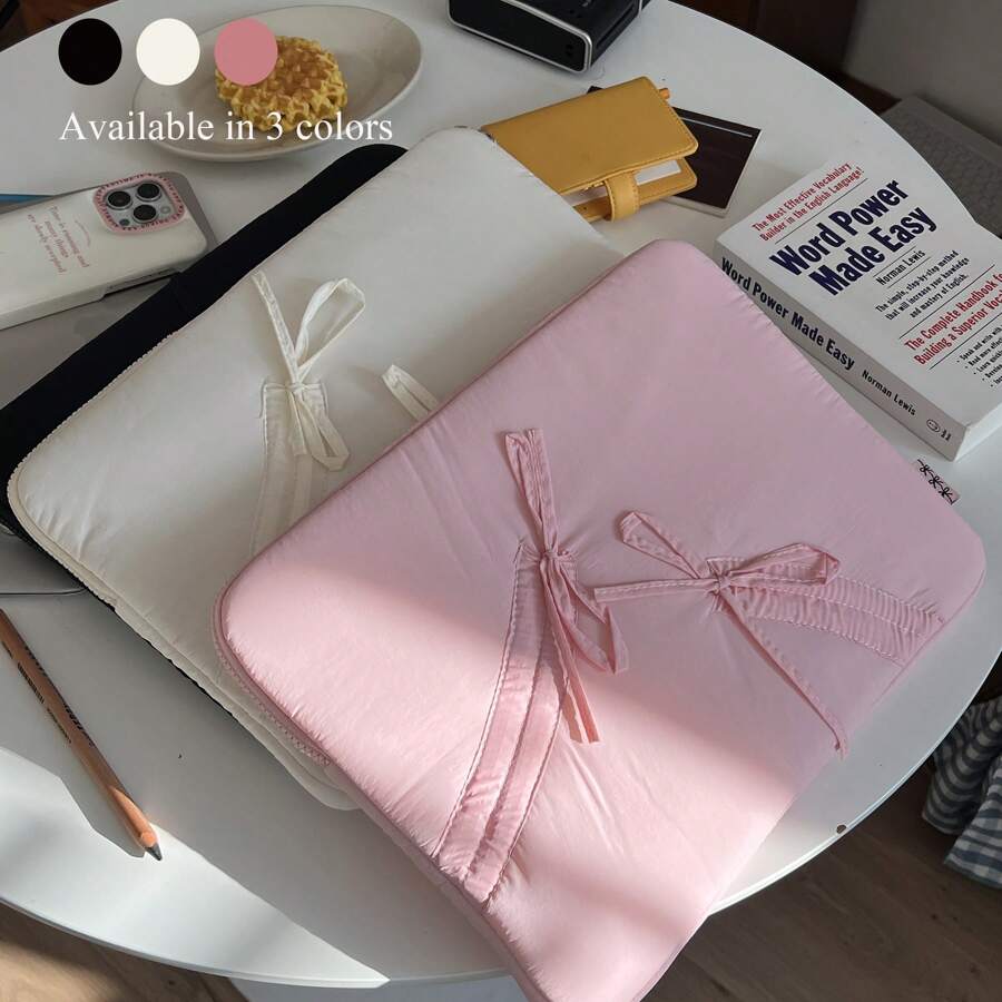 1PC Korean Ins Blogger Pink Butterfly End Mouth Tablet Wewnętrzna torba 11/13 cala Przechowywanie laptopa