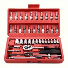 151pcs Automotive Repair Tool Kit, Socket Wrench, Ratchet, Car Maintenance Tool Set,Tools For Men - Random - View 9
