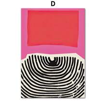 1 件抽象彩色线条墙面艺术帆布画简约海报和印刷品酒店酒吧图片画廊客厅家居装饰无框架