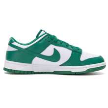Nike Zapatillas casuales de hombre de suela plana de unicolor con parches y cordones, de diseño simple - blanco/verde malaquita - Ver 2