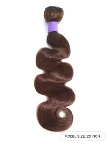 32 英寸棕色波浪卷发束 人发 巧克力色假发 1 束 未加工头发 棕色波浪卷发接发 4# 颜色