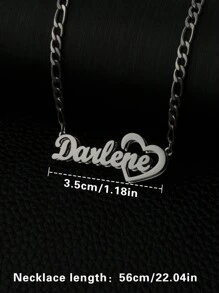 Dây chuyền khắc tên hai lớp chất lượng cao, dây chuyền mặt dây chuyền hình trái tim bằng thép không gỉ, khắc tên tiếng Anh theo yêu cầu dành cho phụ nữ và bé gái, trang sức đeo hàng ngày, màu bạc hoặc vàng, thiết kế đơn giản, cá nhân hóa, độc đáo, món quà lý tưởng cho bạn gái, mẹ, gia đình, bạn bè, con gái, người yêu, ông bà, kỷ niệm, sinh nhật, đeo hàng ngày, màu bạc thời trang, phụ kiện du lịch. - Bạc - Xem 5