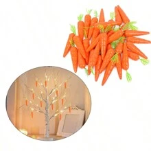 20pcs/10pcs Easter Simulation Artificial Mini Carrot Decoration,For Easter Party Home DIY Decoration Vegetable Carrots Gift