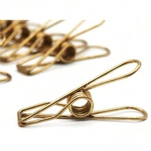 10 pièces/set Pinces à pince en acier inoxydable polyvalentes avec revêtement, emballage alimentaire, papier, vêtements, pinces pour sacs de chips avec élasticité forte, couleurs et styles assortis