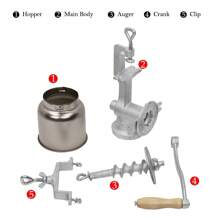 Hand Crank Grinder For Home Use - Manual Coffee Bean Grinder, Multi-Grain Mill For Corn And Peanuts, Home Use Hand Cranking Operation Grain Grinder Silver, - Silver - View 10