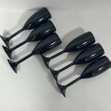 6盎司/170毫升可重复使用塑料香槟杯，白色/粉色/黑色/圣诞派对款，多用途，是派对、祝酒、圣诞节、情人节、户外活动和露营的理想之选。