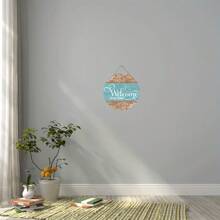 Attractive "Welcome To Our Home" Round Wooden Signage - Perfect For Front Doors, Porches, Living Rooms, Bedrooms, Gardens And Courtyards | Interior/Outdoor Wall Art