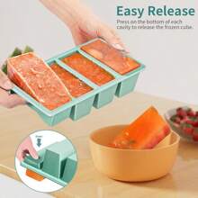 Silicone Freezer Tray Sauce Cube: GGOW Silicone Freezing Tray Broth Soup Storage - Freeze 250mL 125mL Souped Portion