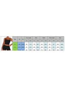 Conjunto de ropa de verano para mujer, top de tirantes con ribete de encaje y pantalones cortos con cintura plegable - Gris Oscuro - Ver 7