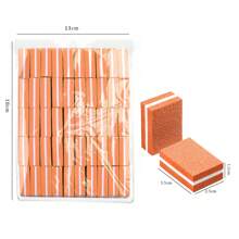 50pcs/Set Colored High Elastic Foam Nail Files, Double-Sided Mini Manicure Files, Portable Nail Care Tools