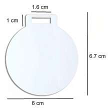 50 PIEZAS MEDALLA ACRILICO TRANSPARENTE - TRANSPARENTE - Ver 2