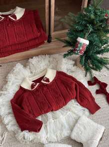 Girls & Young Girl Fashionable Knitted Sweater, Autumn/Winter