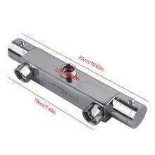 YUNRUX Shower Thermostat Shower Fitting Mixer Tap Shower Shower Thermostat Fitting Bathroom Thermostat Mixer Tap Shower Thermostat Fitting Shower Thermostat Chrome G3/4 - Silver - View 3
