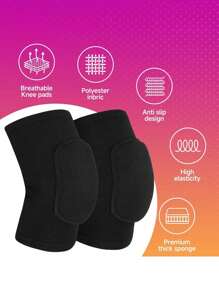 1 对运动护膝，防滑泡沫垫护膝，透气，适合跳舞、滑冰、足球、篮球、排球，保暖防护运动护膝，男女皆宜 - 彩色 - 查看 6