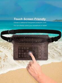 1/2pcs Summer Outdoor Sports Beach Waterproof Mobile Phone Bag Three Layers Sealed PVC Waterproof Waist Bag Beach Bag Waterproof Pouch Cruise Essentials Sport Bag Sports Bag,Waterproof Pouch, Phone Protective Bag With Waist Strap Phone Case Purse Wallet For Vacation Travel Holiday Swimming Pool - Multicolor - View 1