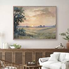 1 tấm áp phích nghệ thuật mộc mạc phong cách Boho cổ điển mùa thu hoàng hôn trừu tượng mùa thu cánh đồng phong cảnh trang trại trang trí tranh in vải canvas tối giản cho ký túc xá, căn hộ, phòng khách, phòng ngủ, trang trí nhà hiện đại - Nhiều màu - Xem 2