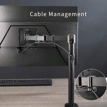 Soporte brazo para monitor, para pantallas de hasta 32 y 38 Ultrawide, totalmente ajustable, negro (STAND-V001) - Negro - Ver 8