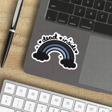 3-Inch "Dead Inside Rainbow Sticker - Dark Humor Vinyl Sticker For Laptops, Notebooks, Water Bottles, Therapy Corners, Humor Zones, And Personal Spaces | Great For Dark Humor Fans, Sarcasm Enthusiasts, Realists, And Friends | Perfect Gag Gift For Friends, Family, And Colleagues | Bold Sticker For Relatable Humor, Sarcastic Fun, And Quirky Decor" - 3inch/7.62cm - View 7
