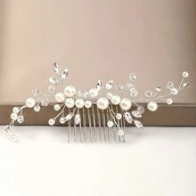 1 件华丽叶子发带手工头饰皇冠新娘婚礼派对发饰珠宝头饰皇冠发带