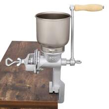 Hand Crank Grinder For Home Use - Manual Coffee Bean Grinder, Multi-Grain Mill For Corn And Peanuts, Home Use Hand Cranking Operation Grain Grinder Silver, - Silver - View 7