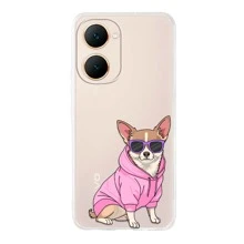 INSTACASE Funda Compatible con Vivo  Chihuahua Sudadera Protector para Vivo  Perritos Sudaderas, Case para Vivo  Chihuahua Sudadera , Carcasa para Vivo  Para Mujer, a Prueba De Golpes TPU. - Transparente - Ver 1
