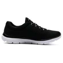 Skechers 女士套脚运动鞋，减震休闲跑步鞋，日常健身鞋 12985-BKW - 黑色/白色 - 查看 2