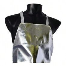 Delantal de seguridad de rayón aluminizado de alta temperatura de 1000 °C - Plateado - Ver 3