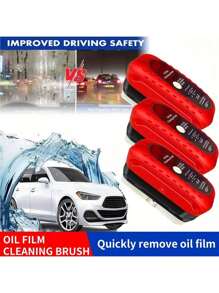 1pc Car Glass Oil Film Cleaning Brush - Powerful Stain Removal With Long-Lasting Protection For Windshield & Windows - one-size - View 3