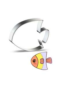 1 pieza Molde para galletas/pasteles con forma de tiburón, sirena y cangrejo de acero inoxidable, Manualidades de repostería DIY