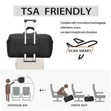 Seyfocnia Carry On Garment Bag Foldable Garment Bags For Travel, Duffle Garment Bag With Shoe Pouch 2 In 1 Hanging Suitcase Suit Bag Men Convertible Garment Bag For Weekend Sport   International Women's Day