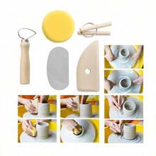 40 pezzi Premium Kit di strumenti in ceramica per ceramica, scultura e arte della creta - Set completo con strumenti per puntinare, pennelli per modellare e borsa da vita portatile - Ideale per adulti e amanti del fai-da-te, regalo per artisti e principianti del craft, regalo perfetto per compleanni e festività, adatto per San Valentino, Natale, Ognissanti