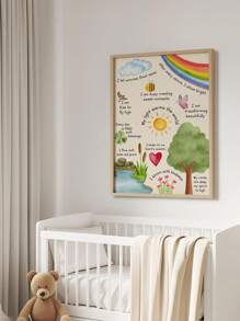 Kids Affirmation Poster, I Am Affirmations Kids, Learning Posters, Montessori Poster, Affirmation Kids, Kids Mental Health, Self-Love,For Living Room Bedroom Kids Room Decor,No Frame