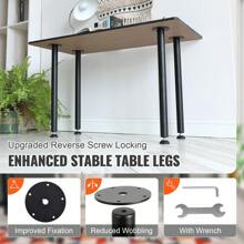 Adjustable Table Legs, Reinforced Steel Desk Furniture Legs, Set Of 4, Suitable For DIY, 1200lb Load Capacity Heavy Duty Table Legs, Quick Install Legs With Adjustable Foot Cups, Black