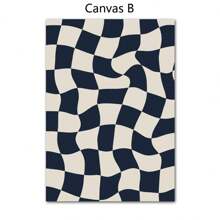 1pc Abstract Geometry Checkerboard Nordic Posters Modern Aesthetics Canvas Painting Wall Arts Living Room Home Decoration No Framed