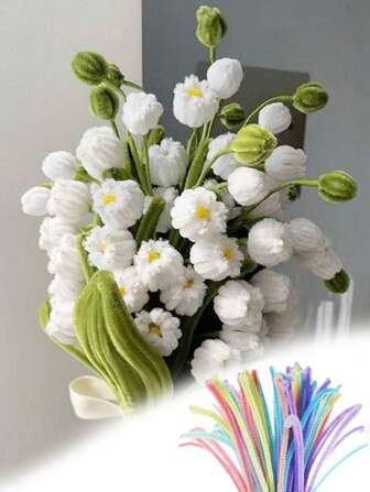 100/200 st Färgglada handgjorda DIY Twist Tie Crafts Material, Chenille stjälkar, Leksaker, Examen Present, Holiday DIY Crafts, DIY Art Decor, Kreativ presentinslagning, Festdekorationer, Present för hantverkare