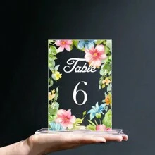 1PC Elegant Acrylic Tabletop Ornament With Customizable Content, Perfect For Weddings, Parties And Home Decor, Suitable For Halloween, Christmas, Valentine's Day, Thanksgiving Gifts Birthday Graduation - Multicolor - View 5