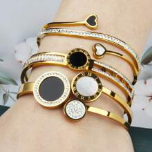 3 pièces Set de bijoux plaqué or 18 carats comprenant un pendentif, un bracelet et un jonc. Design vintage de fleurs de prunier et de perles. Convient pour les femmes.