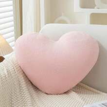 1pc枕头心形枕头可爱毛绒枕头床客厅家居装饰垫装饰美学睡前枕头适合沙发客厅床卧室 - 粉色 - 查看 10