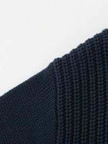 Balabala Tween Boy Preppy Contrast Stripe Knit Sweater