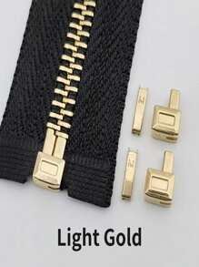 20pcs Premium Metal Zipper Sliders In Golden, Silvery, Bronze & Black - Smooth For DIY Clothing And Luggage Repair
