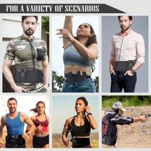 Tactical Belly Band Holster Concealed Hidden Belt Gun Carry Pistol Waist Pouch - 黑色 - 查看 9