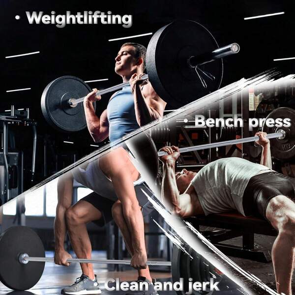 7FT Oly-Mpic Barbell, 1500lbs Capacity Weight Bar For Weightlifting And Powerlifting 45lb, Weight Bar Fit 2" Standard Weights