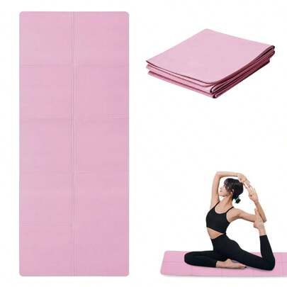 1pc 173*61*0.3/0.4/0.6cm EVA Foldable Yoga Mat Anti-Slip & Shock-Absorbing Features, Jump Rope Mat,Suitable For Women's Fitness And Home Workout Exercise Mat Gymnastics Mat Tapis Sport
