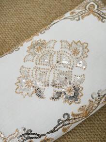 1pc Exquisite Bead Embroidery Cushion Pillowcase, Suitable For Multiple Room Types And Sizes, Machine Washable, Zipper Closure, No Pillow Core Gifts Birthday Graduation School Decor School Surprise Dormitory Decor Back To School Home Decor Room Decor School Supplies