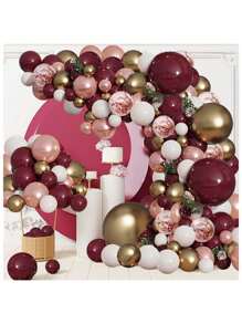 146 件勃艮第气球和花环套装，适用于生日、婚礼、家居装饰、盛大开幕、拱门气球