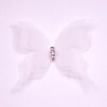 20 de bucăți de țesătură din organza de culoare degradată, aplicații de fluturi, 3D, 5 cm, fluture din șifon, visător, translucid, decorare artizanală pentru cusut - Multicolor - Vizualizare 15