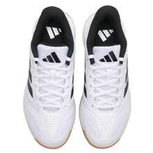 Adidas Tênis de Treinamento Masculino Ligra 8 M, Sapatos Esportivos de Fitness para Uso Externo, Tênis Casuais Acolchoados de Cano Baixo JI1505 - branco/preto/branco - Visão 4