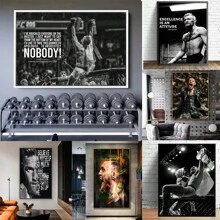 1pc /3PCS Wall Arts Posters Optional Frame Pop Inspirational Boxing Conor McGregor Professional Boxers Poster Canvas Print Painting Wall Decor Wall Art Gym Room Decoration New Pop - Multicolor - View 3