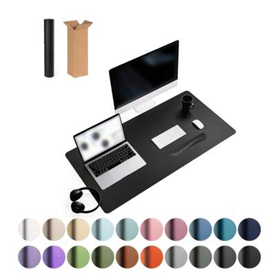 1 件 FATES 键盘腕托记忆泡沫、桌垫、鼠标垫、防水 PVC 皮革桌保护垫、超薄大号桌面吸墨纸、易清洁笔记本电脑桌书写垫，适用于办公室工作/家庭/装饰